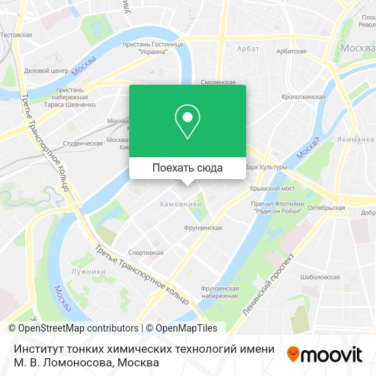 Карта Институт тонких химических технологий имени М. В. Ломоносова