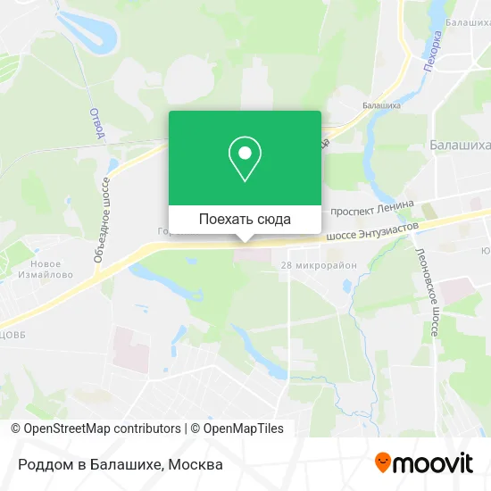 Карта Роддом в Балашихе