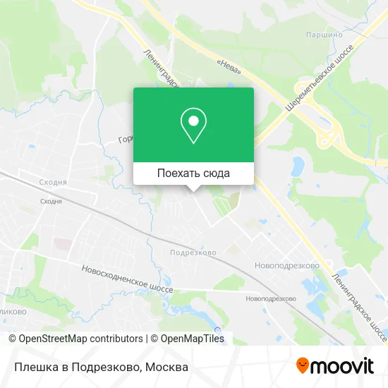 Карта Плешка в Подрезково