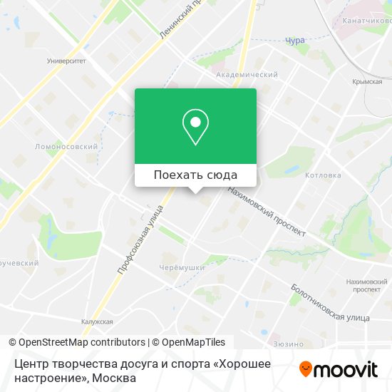 Карта Центр творчества досуга и спорта «Хорошее настроение»