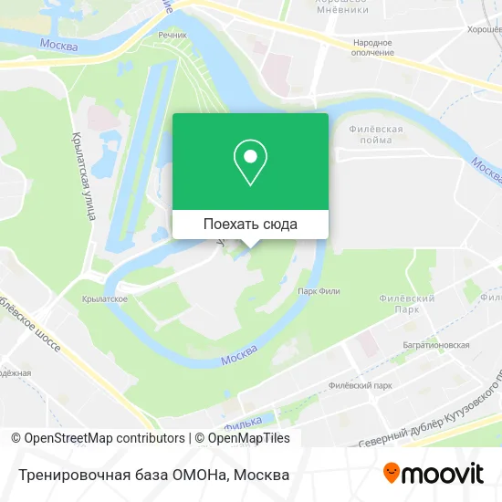 Карта Тренировочная база ОМОНа