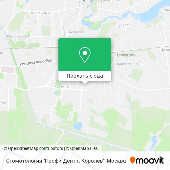 Карта Стомотология "Профи-Дент г. Королев"