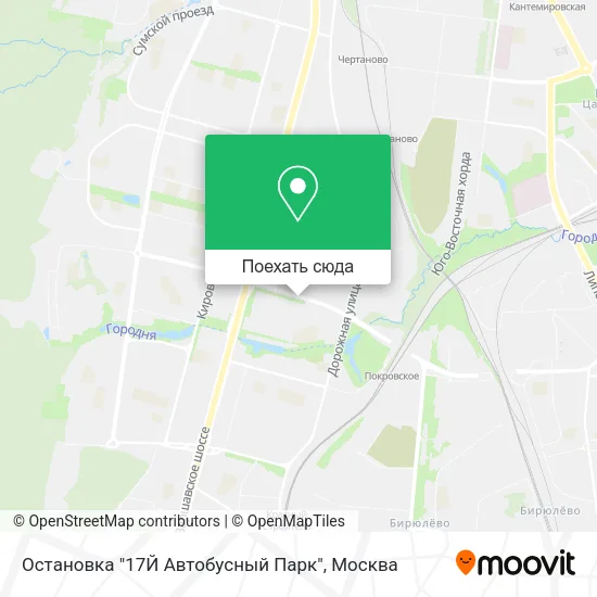 Карта Остановка "17Й Автобусный Парк"