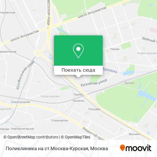 Карта Поликлиника на ст.Москва-Курская