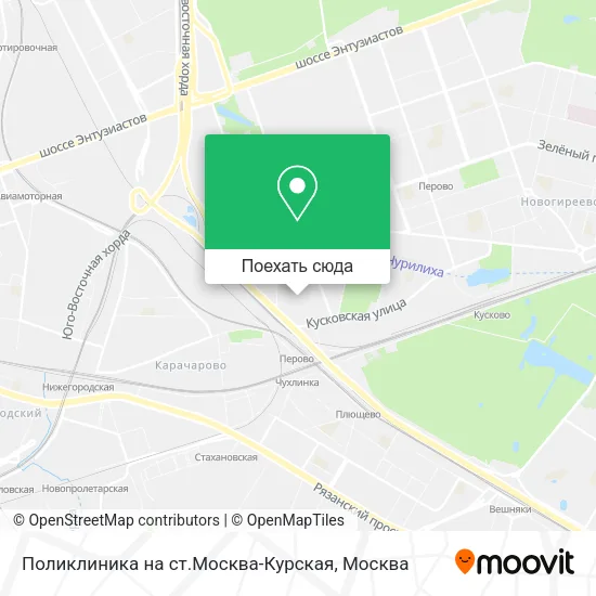 Карта Поликлиника на ст.Москва-Курская