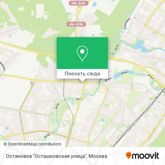 Карта Остановка "Осташковская улица"