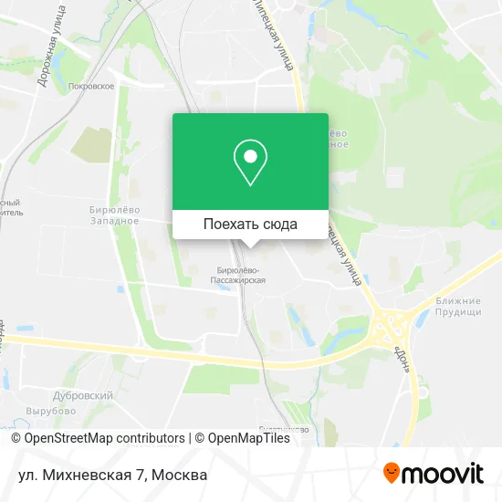Карта ул. Михневская 7