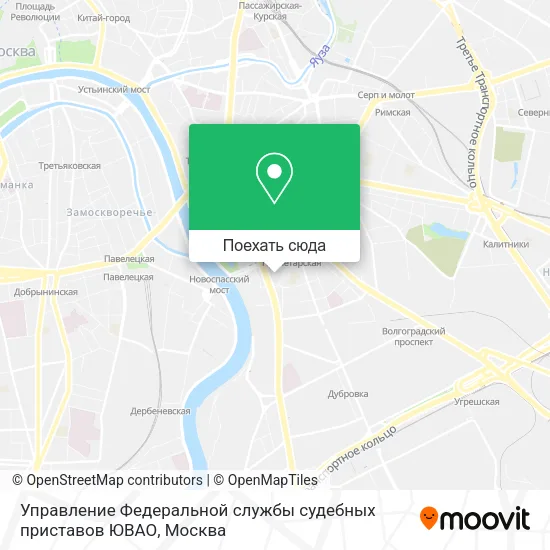 Карта Управление Федеральной службы судебных приставов ЮВАО
