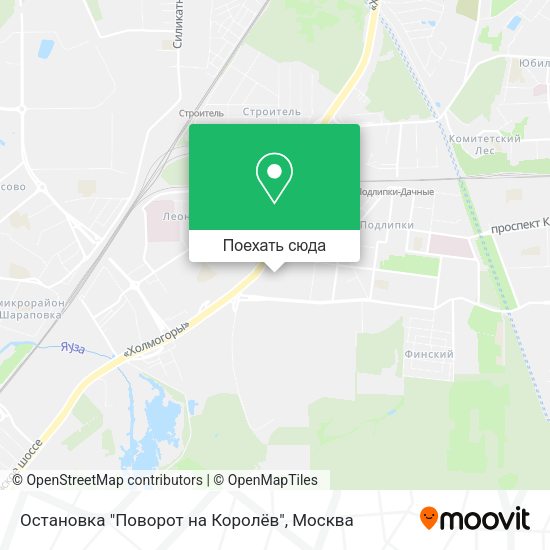Карта Остановка "Поворот на Королёв"