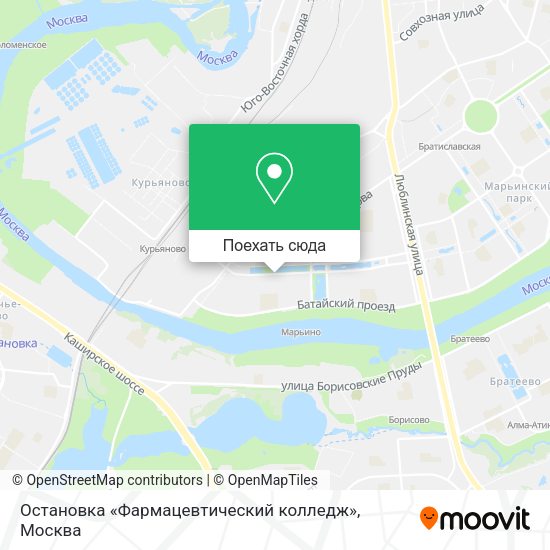 Карта Остановка «Фармацевтический колледж»