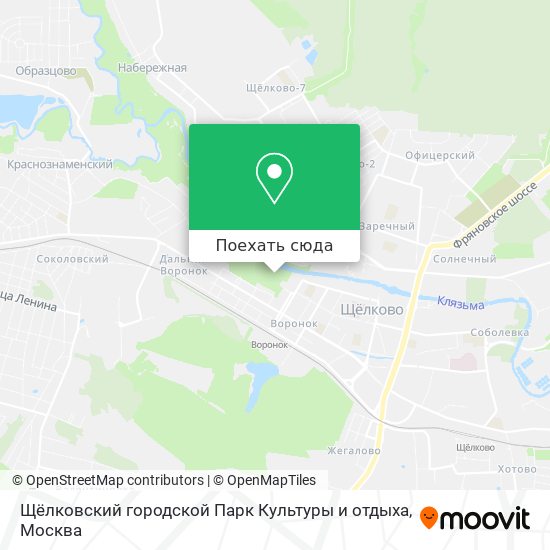 Карта Щёлковский городской Парк Культуры и отдыха