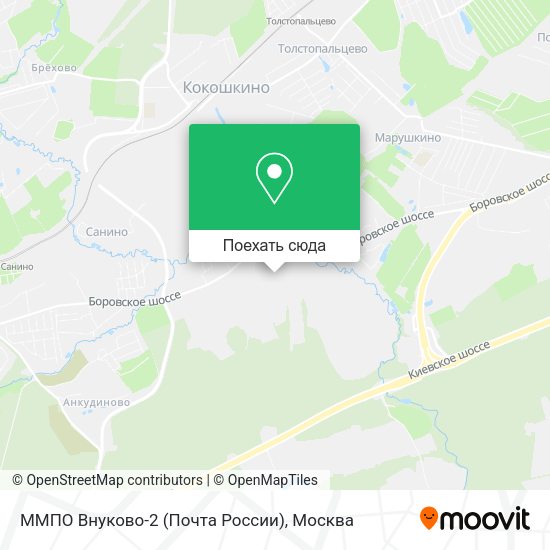 Карта ММПО Внуково-2 (Почта России)