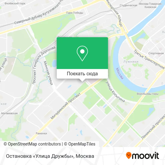 Карта Остановка «Улица Дружбы»