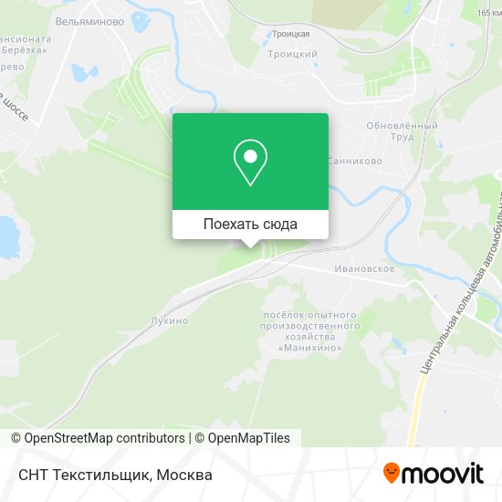 Карта СНТ Текстильщик