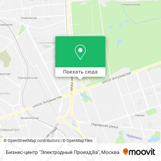 Карта Бизнес-центр "Электродный Проезд,8а"