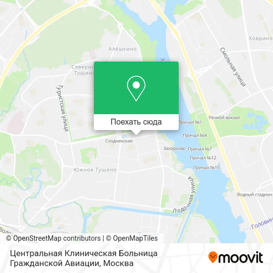 Карта Центральная Клиническая Больница Гражданской Авиации