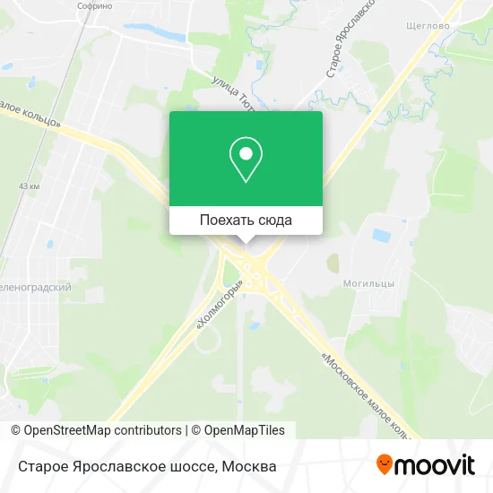 Карта Старое Ярославское шоссе