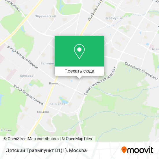 Карта Детский Травмпункт 81