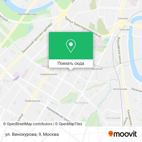 Карта ул. Винокурова, 9