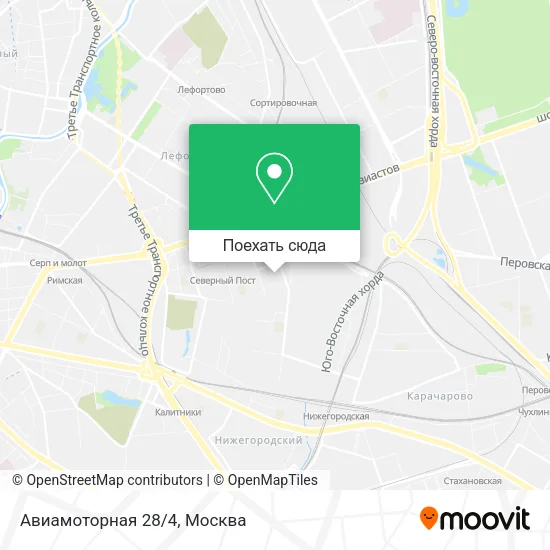 Карта Авиамоторная 28/4
