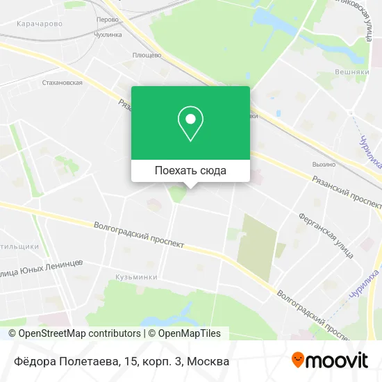 Карта Фёдора Полетаева, 15, корп. 3