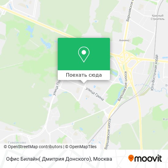 Карта Офис Билайн( Дмитрия Донского)