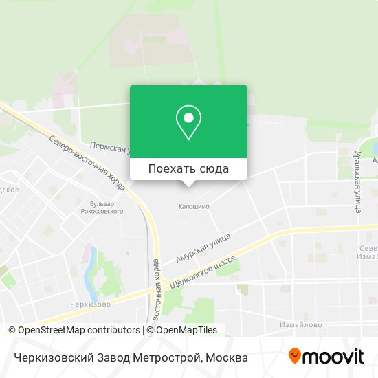 Карта Черкизовский Завод Метрострой