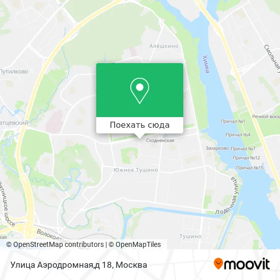 Карта Улица Аэродромная,д 18