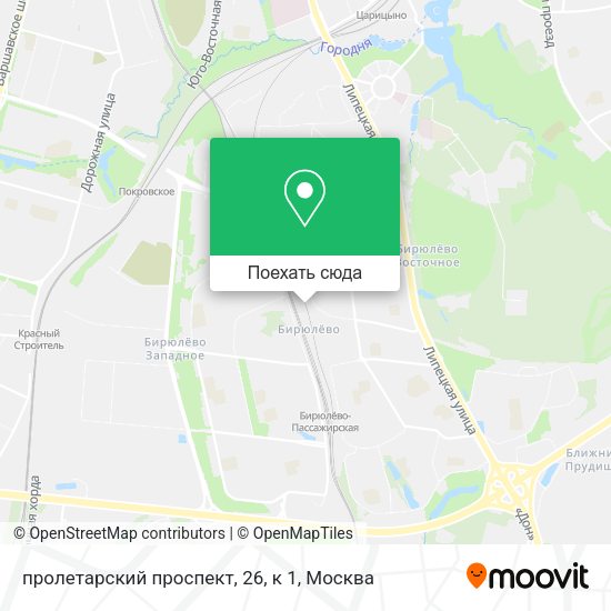 Карта пролетарский проспект, 26, к 1