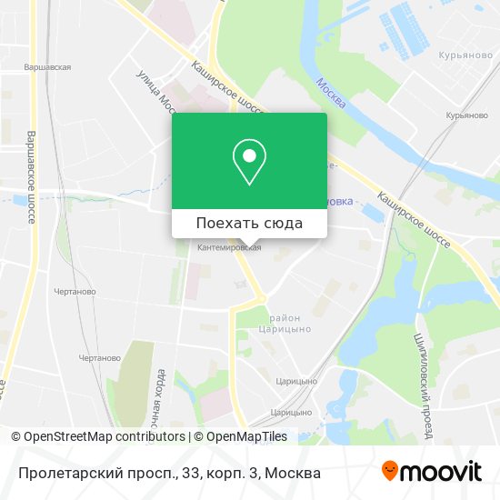 Карта Пролетарский просп., 33, корп. 3