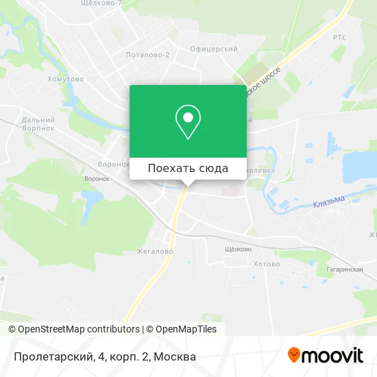 Карта Пролетарский, 4, корп. 2
