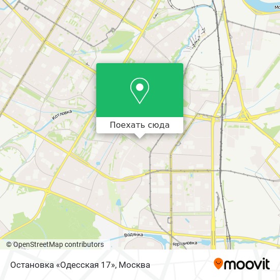 Карта Остановка «Одесская 17»
