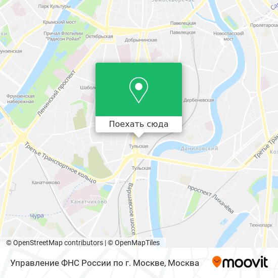 Карта Управление ФНС России по г. Москве