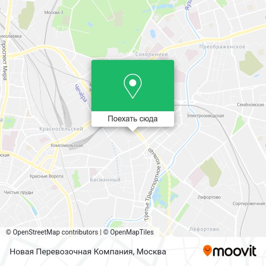 Карта Новая Перевозочная Компания