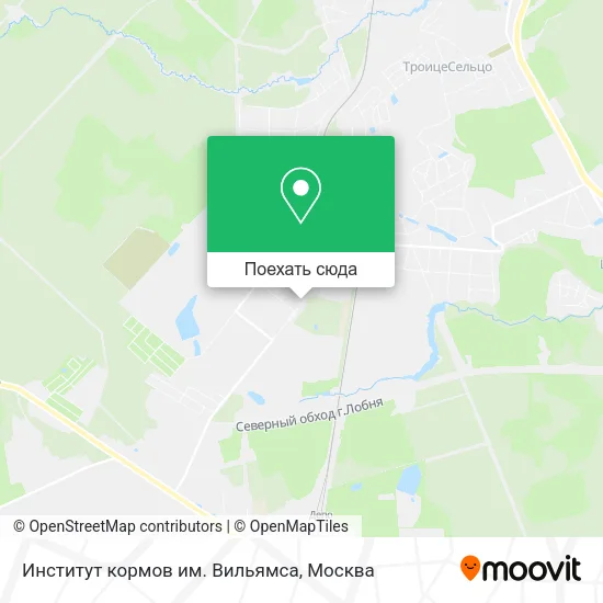 Карта Институт кормов им. Вильямса
