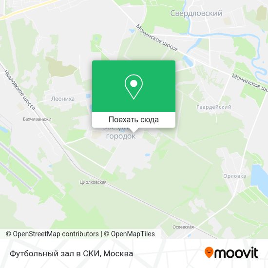 Карта Футбольный зал в СКИ
