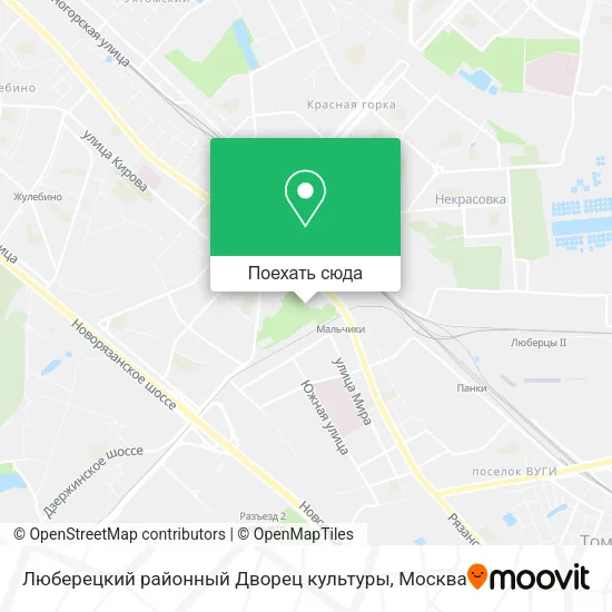 Карта Люберецкий районный Дворец культуры