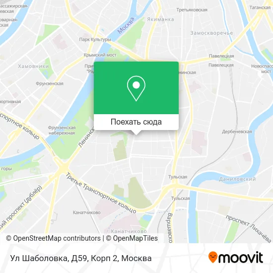 Карта Ул Шаболовка, Д59, Корп 2