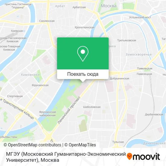 Карта МГЭУ (Московский Гуманитарно-Экономический Университет)