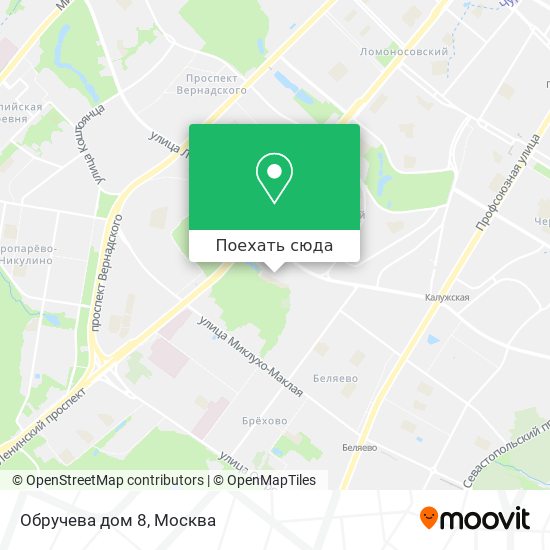 Карта Обручева дом 8