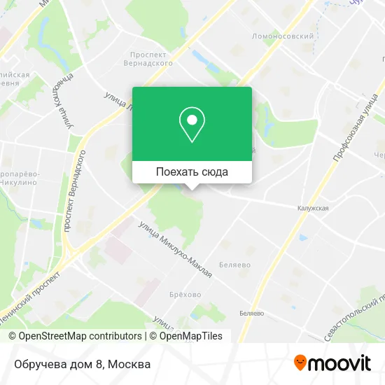 Карта Обручева дом 8