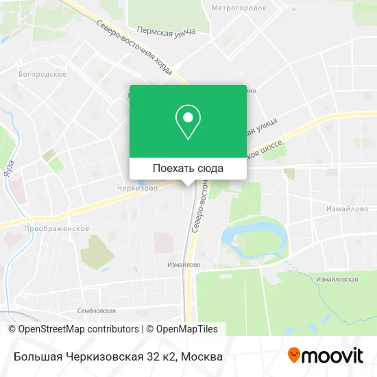 Карта Большая Черкизовская 32 к2