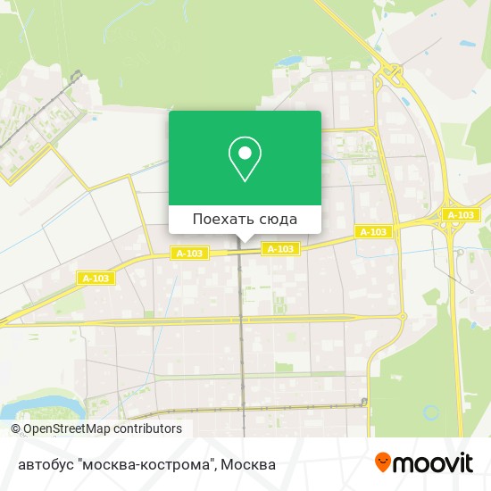 Карта автобус "москва-кострома"