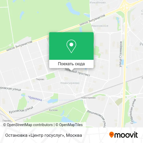 Карта Остановка «Центр госуслуг»