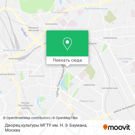 Карта Дворец культуры МГТУ им. Н. Э. Баумана