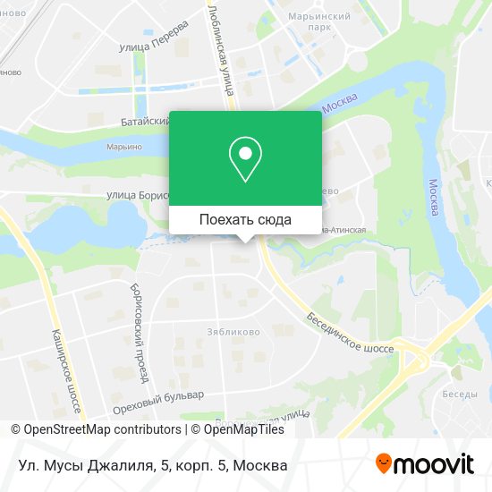 Карта Ул. Мусы Джалиля, 5, корп. 5