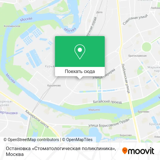 Карта Остановка «Стоматологическая поликлиника»