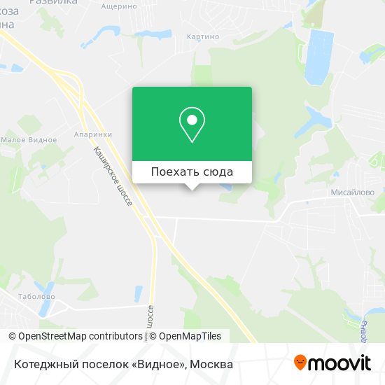 Карта Котеджный поселок «Видное»