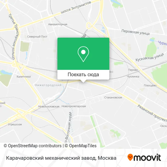 Карта Карачаровский механический завод