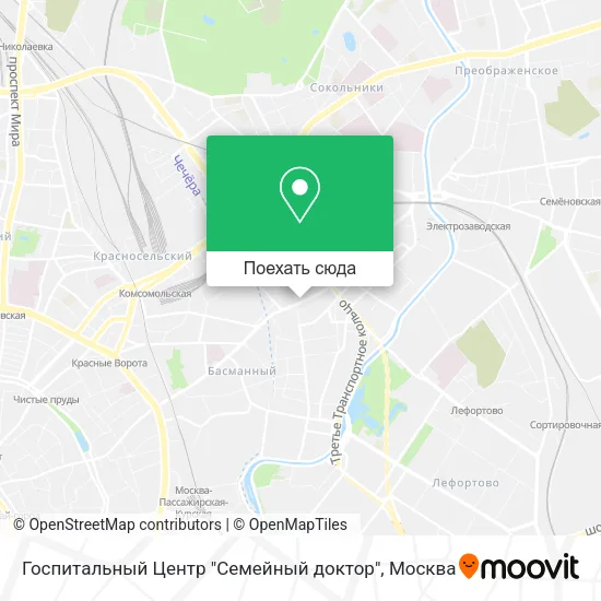 Карта Госпитальный Центр "Семейный доктор"